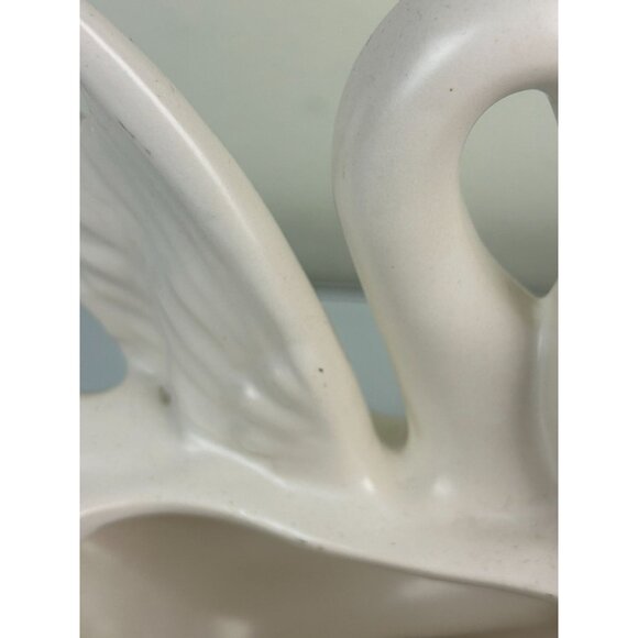 Vintage Hull White Swan Planter Ceramic Sculpture Pottery Smooth Home Decor - Picture 9 of 16